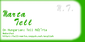 marta tell business card